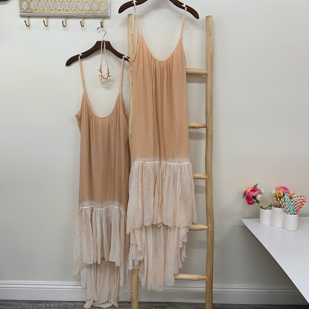 Gypsy 5 Peach & White Tie Dye Sundress